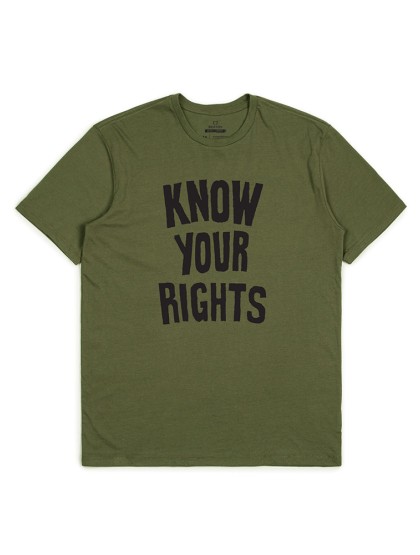 BRIXTON Strummer Collection - Know Your Rights Tee [Military Green]