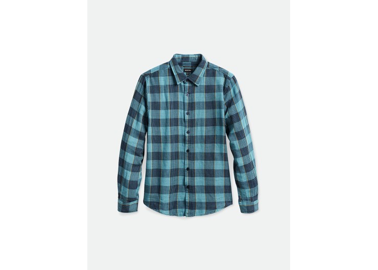 BRIXTON Bowery Soft Weave Flannel Shirt [Teal]
