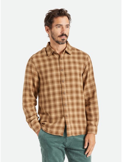 BRIXTON Cruz Soft Weave LS Flannel Shirt [Mojave/Deep Palm]