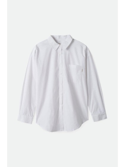BRIXTON Sidney Oversized Woven Shirt [White]