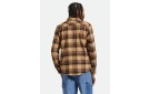 BRIXTON Bowery Flannel Shirt - Tigers Eye /Pinecone Brown 