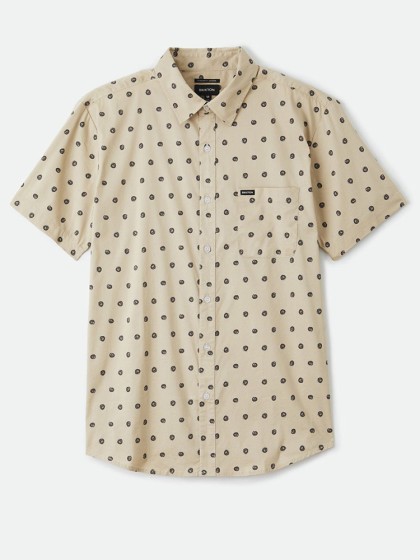 BRIXTON Charter Print Short Sleeve Shirt [Off White /Charcoal]