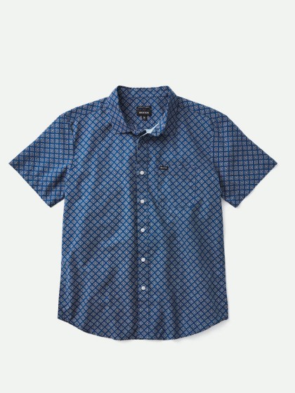 BRIXTON Charter Print Short Sleeve Shirt [Joe Blue /Golden Glow]