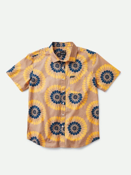 BRIXTON Charter Print Short Sleeve Shirt [Mojave /Golden Glow]