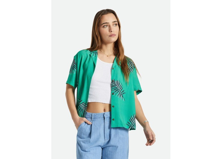BRIXTON Bunker Paradise S/S Woven Shirt [Leprechaun]