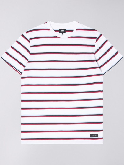EDWIN West Stripe T-Shirt [White]