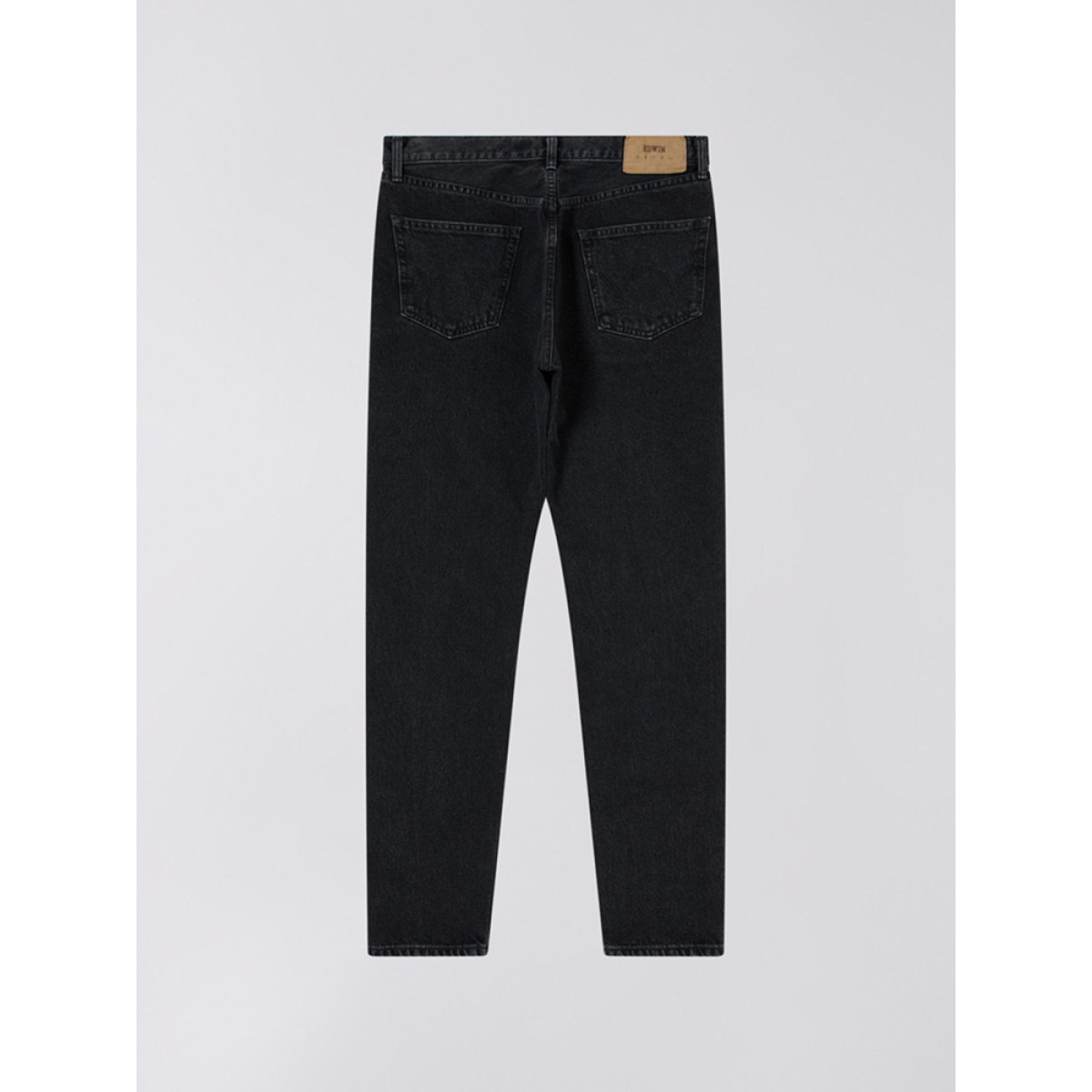 EDWIN Regular Tapered Jeans - Made In Japan - Black - Dark Used