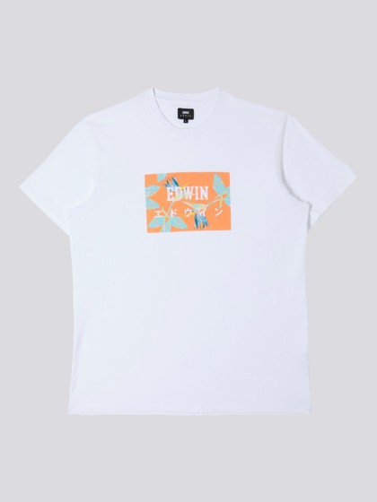EDWIN Birds Of Paradise T-Shirt [White / Cantaloupe]