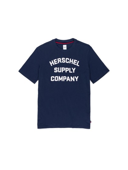HERSCHEL Stacked Chest Logo Tee [Peacoat / White]
