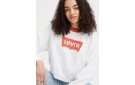 LEVI'S® Vintage Raglan Crewneck Sweatshirt - Bright White/Orange Rust Rib