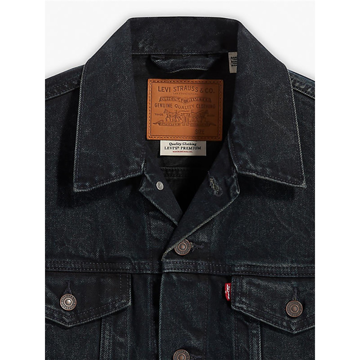 Levi black store trucker jacket