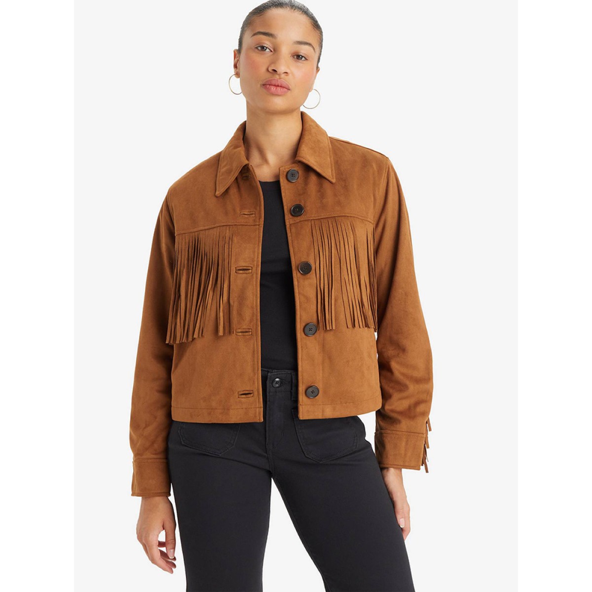 Levis fringe best sale trucker jacket