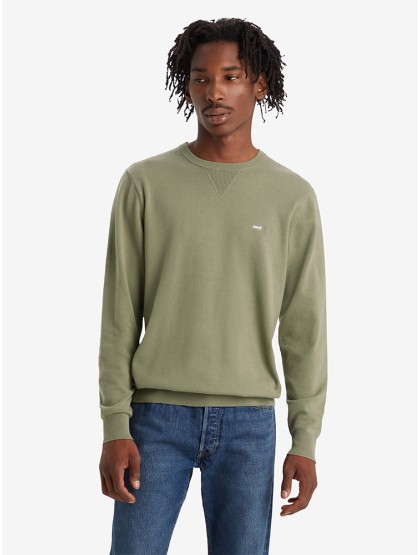 LEVI'S® Lightweight Housemark Sweater - Smokey Olive