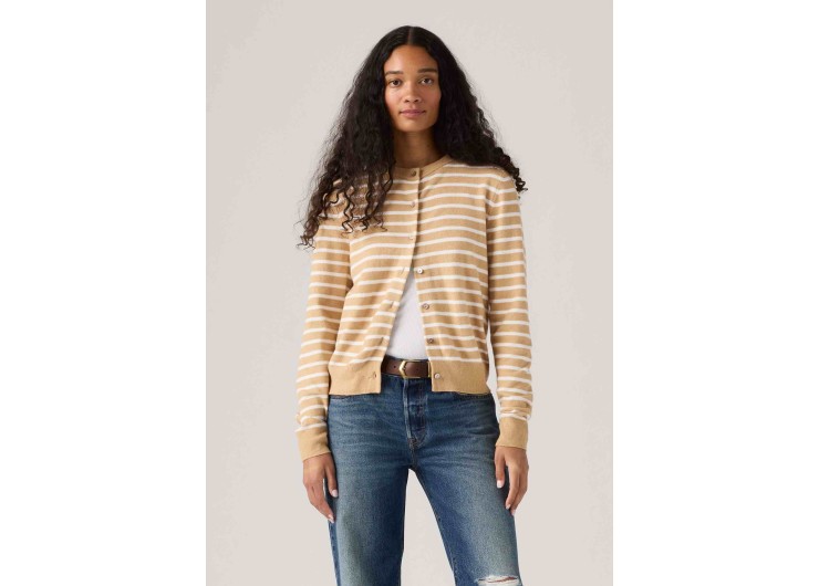LEVI'S® Tara Supersoft Cardigan - Paris Stripe Curds