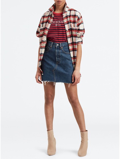 LEVI'S® High Rise Deconstructed Iconic Skirt - Meet In The Middle 