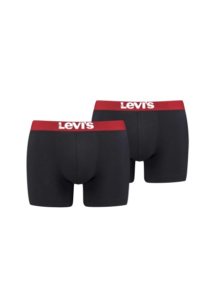 LEVI'S® Solid Basic Men's Boxers 2 pack - Black