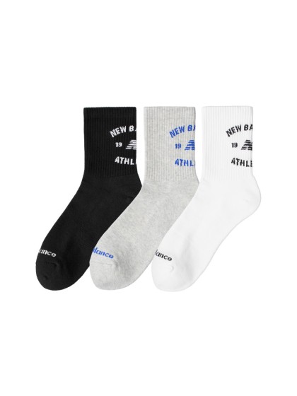 NEW BALANCE Graphics QTR Crew Socks 3 Pairs - Multi