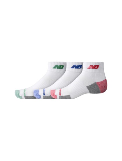 NEW BALANCE Performance Cushion Ankle 3 Pair Socks- Multi