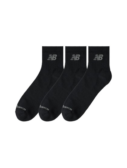 NEW BALANCE Performance Basic Ankle 3 Pair Socks- Black