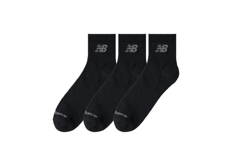 NEW BALANCE Performance Basic Ankle 3 Pair Socks- Black