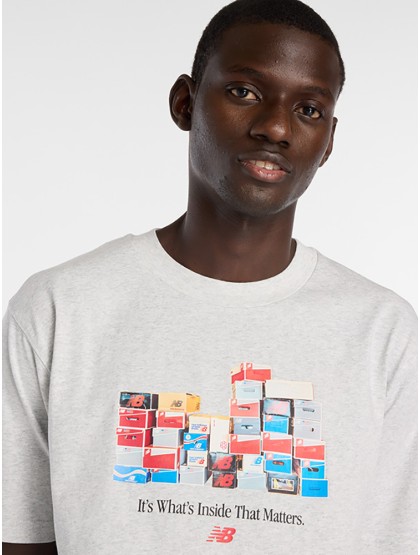 NEW BALANCE Boxes T-Shirt - Ash Heather Multi