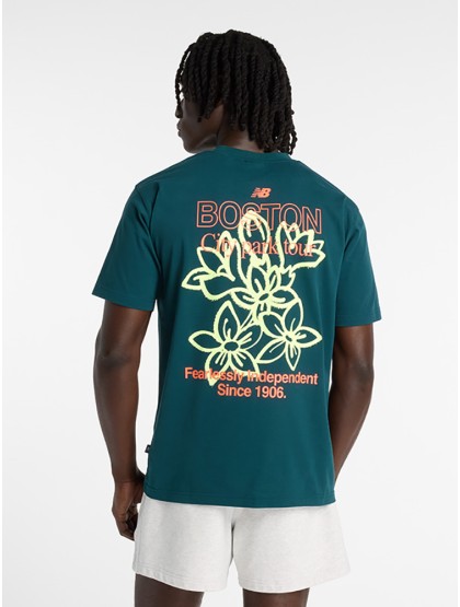 NEW BALANCE Boston City Run T-Shirt - Medusa Green
