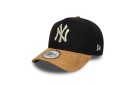NEW ERA NY Yankees Suede Visor 9FORTY E-Frame Adjustable Cap - Black