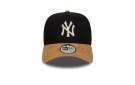 NEW ERA NY Yankees Suede Visor 9FORTY E-Frame Adjustable Cap - Black