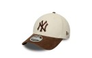 NEW ERA NY Yankees Cord 9FORTY M-Crown Adjustable Cap - Cream /Brown