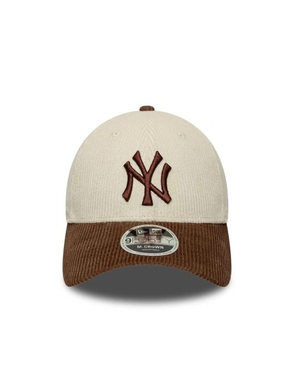 NEW ERA NY Yankees Cord 9FORTY M-Crown Adjustable Cap - Cream /Brown