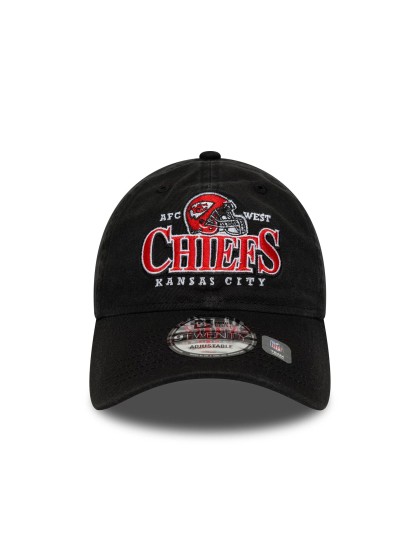 NEW ERA Kansas City Chiefs NFL Helmet 9TWENTY Adjustable Cap - Black