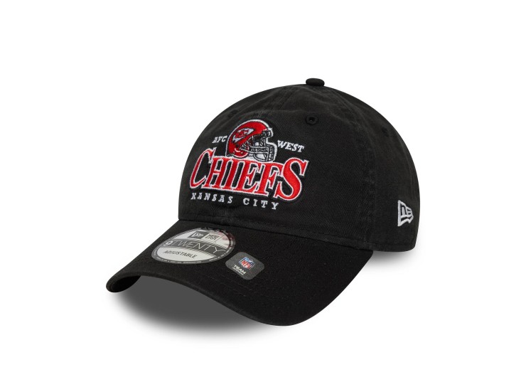 NEW ERA Kansas City Chiefs NFL Helmet 9TWENTY Adjustable Cap - Black