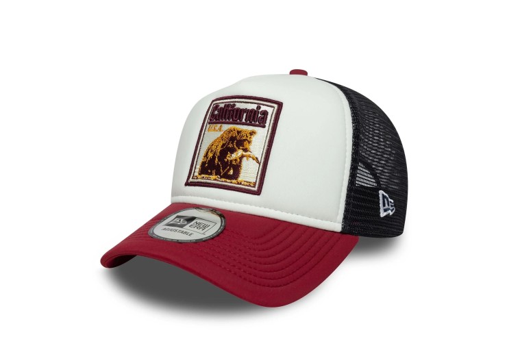 NEW ERA Graphic Patch 9FORTY A-Frame Trucker Cap - White