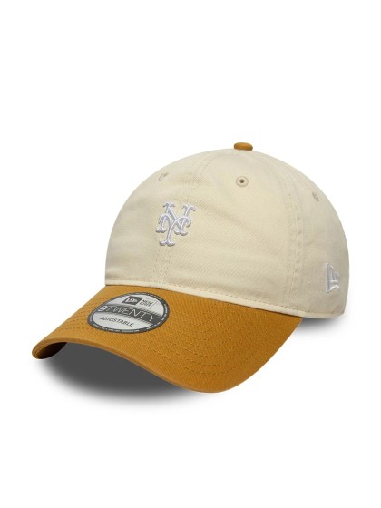 NEW ERA NY Mets MLB Washed Contrast 9TWENTY Adjustable Cap - Cream