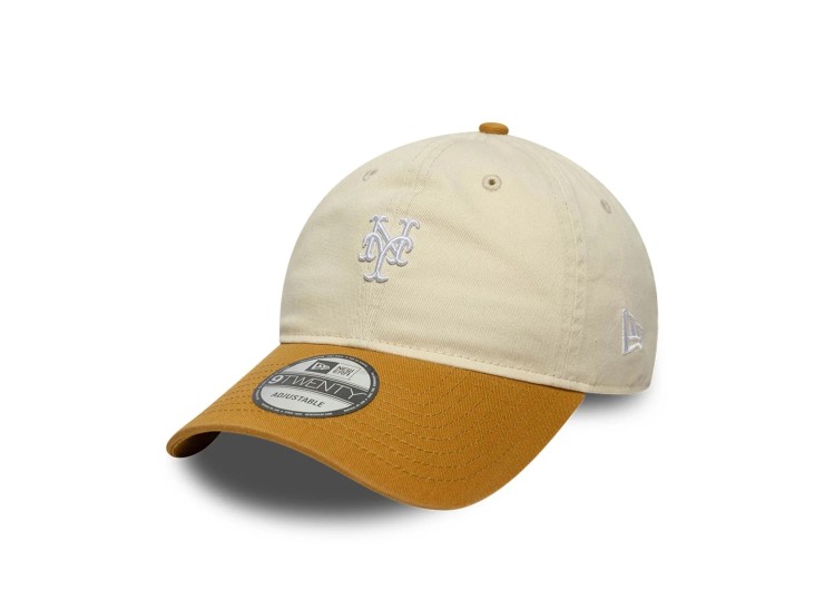 NEW ERA NY Mets MLB Washed Contrast 9TWENTY Adjustable Cap - Cream