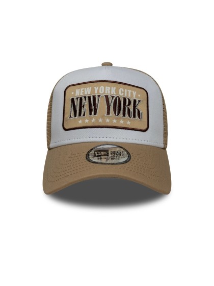 NEW ERA Location Patch 9FORTY A-Frame Trucker Cap - Light Beige