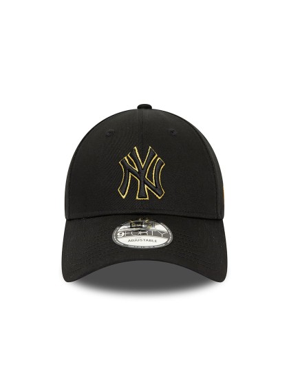 NEW ERA New York Yankees Metallic Outline 9FORTY Adjustable Cap - Black