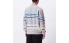OBEY Isso Striped Polo Sweatshirt [Heather Grey Multi]