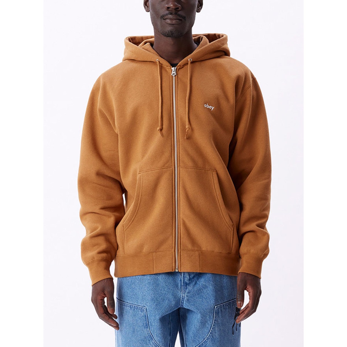 Obey zip outlet up hoodie