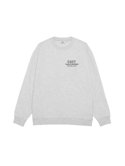 OBEY House Of Subversion Premium Crewneck - Heather Grey