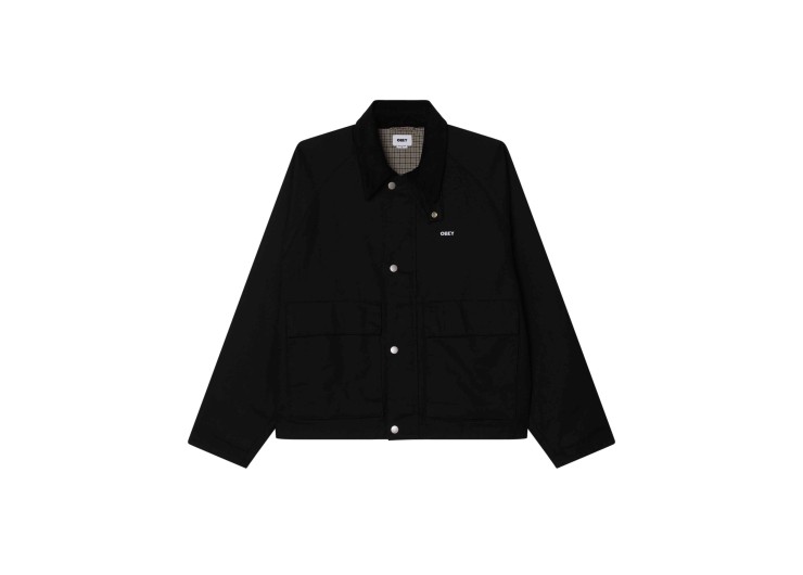 OBEY Caden Work Jacket - Black Faded Wash