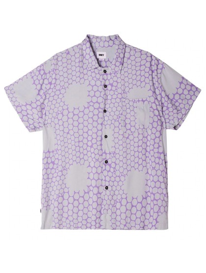 OBEY Honeycomb Short Sleeve Shirt  [Good Grey Multi]