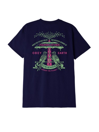 OBEY Fairweather Friends Classic T-Shirt [Navy]