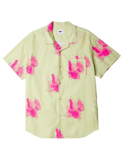 OBEY Bells Woven Short Sleeve Shirt [Celery Juice Multi]