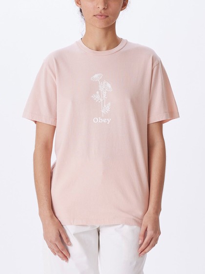OBEY Weeds Pigment Dye Choice T-Shirt [Pink Clay]