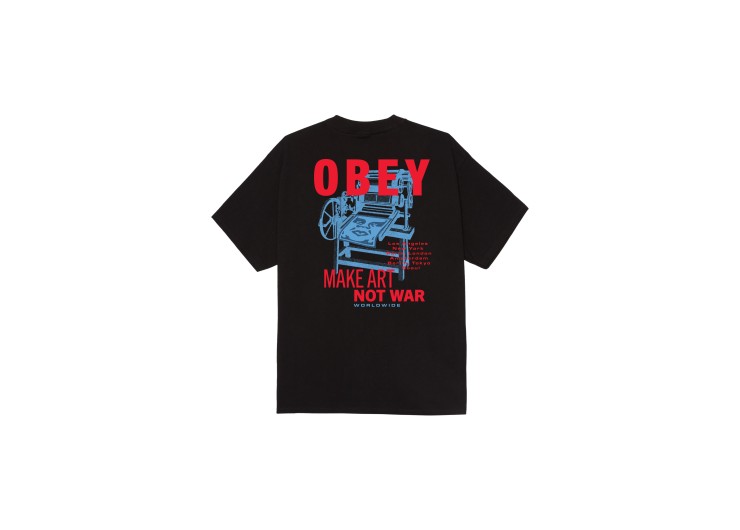 OBEY Printing Press Make Art Classic T-Shirt - Black