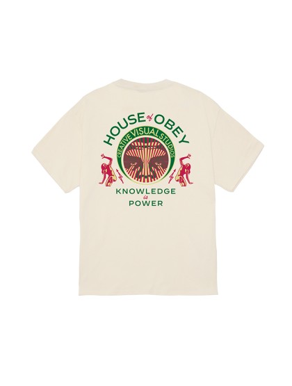 OBEY Knowledge Is Power Classic T-Shirt - Cream