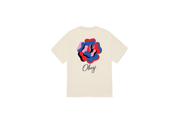 OBEY Paper Rose Classic T-Shirt - Cream