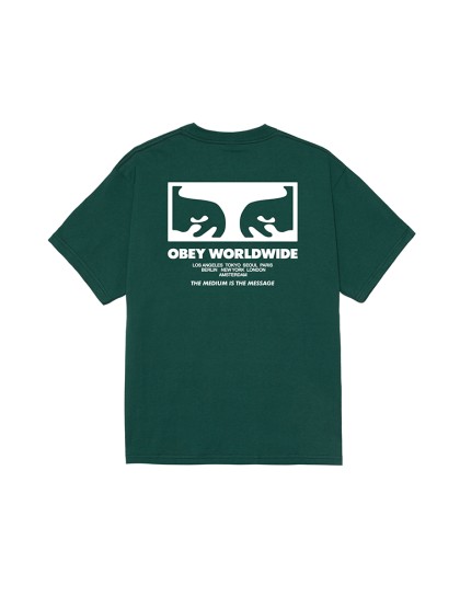 OBEY The Medium Is The Message Classic T-Shirt - Rain Forest