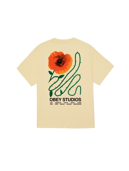 OBEY Moves Of Life Classic T-Shirt - Pale Yellow